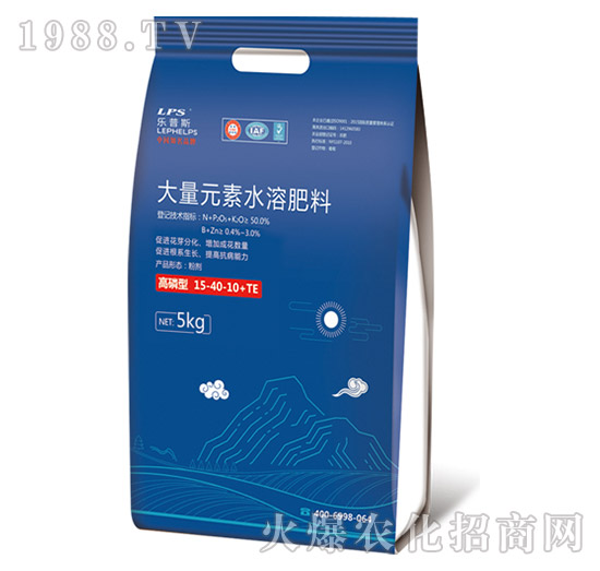 �����ʹ���Ԫ��ˮ�ܷ���15-40-10+TE-��(l��)��ʩ-�Θ�(l��)�ʘI(y��)