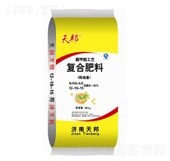 經(jīng)濟(jì)作物專(zhuān)用脲甲醛復(fù)合肥料12-18-15-天邦-萬(wàn)豪