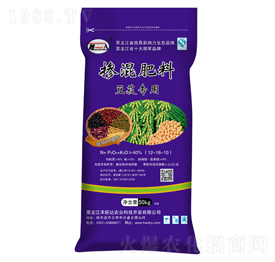 40%豆菽專用摻混肥料12-18-10-禾旺達