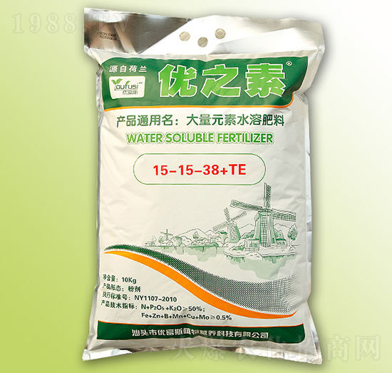 大量元素水溶肥料15-15-38+TE-優(yōu)之素-優(yōu)富斯