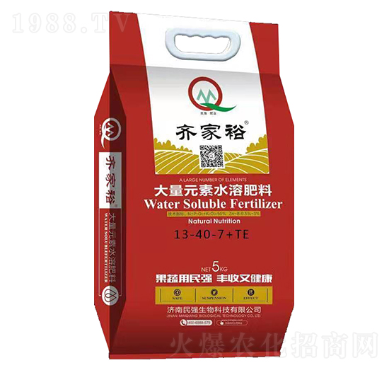 大量元素水溶肥料13-40-7+TE-齊家裕-民強生物