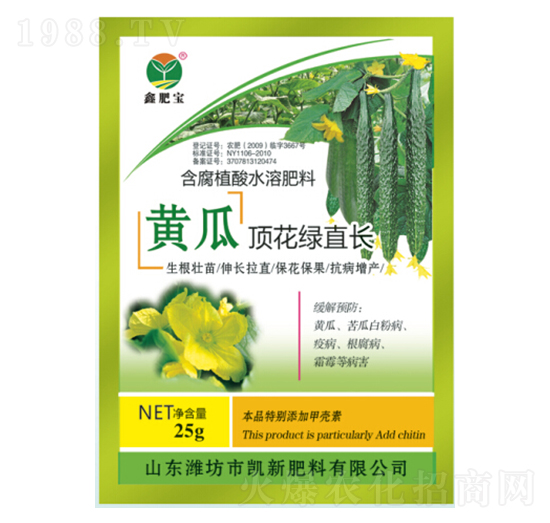 黃瓜頂花綠直長-潤田肥料