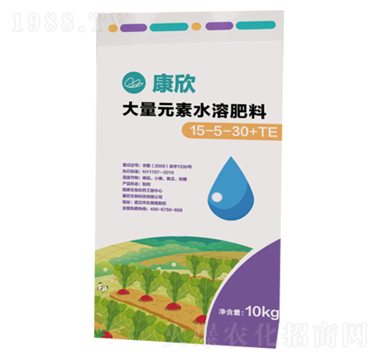 大量元素水溶肥料15-5-30+TE-康欣生物