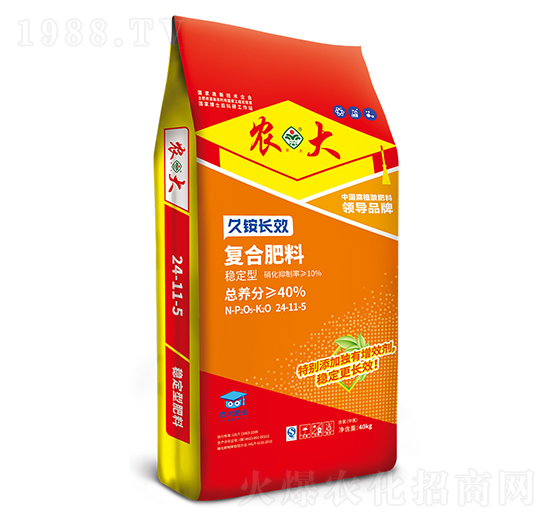 久銨長效穩(wěn)定型復(fù)合肥料24-11-5-農(nóng)大生態(tài)