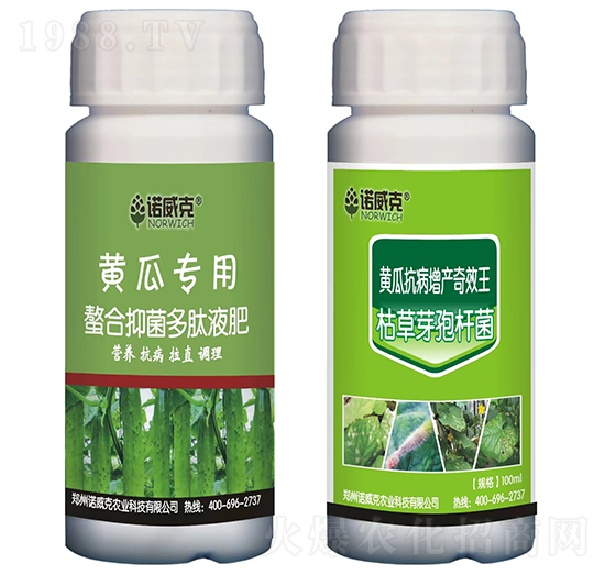 黃瓜專用螯合抑菌多肽液肥+黃瓜抗病增產(chǎn)奇效王-諾威克