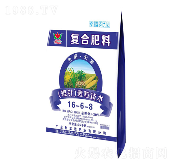 全輥針造粒復混肥料16-6-8-利爾達肥業(yè)