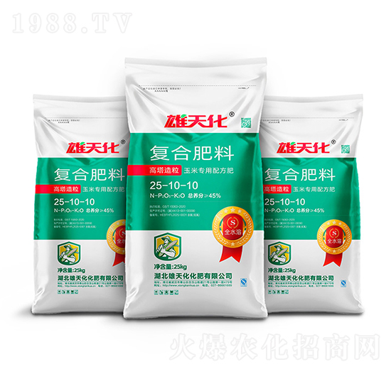 高塔造粒復合肥料25-10-10-雄天化