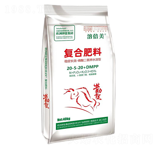 穩(wěn)定長(zhǎng)效磷酸二氫鉀水溶型復(fù)合肥料20-5-20+DMPP-溶倍美-德鉀鹽國(guó)際