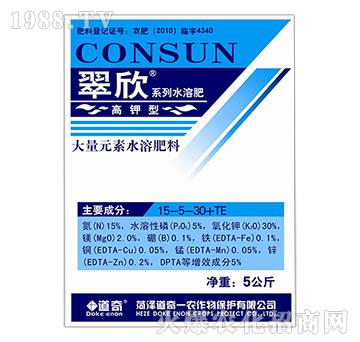 高鉀型大量元素水溶肥15-5-30+TE-翠欣-道奇