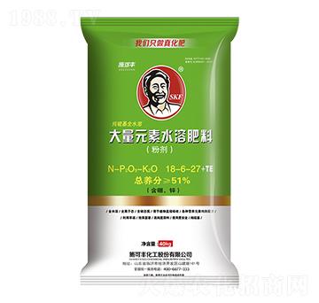 40kg大量元素水溶肥料18-6-27+TE-賽洋化工